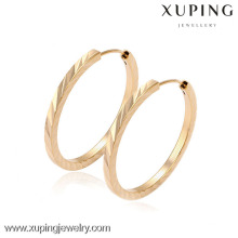 29361 Boucles d&#39;oreilles Plaqué Or 18K Xuping Fashion Elégant populaire boucles d&#39;oreilles Huggies avec verre